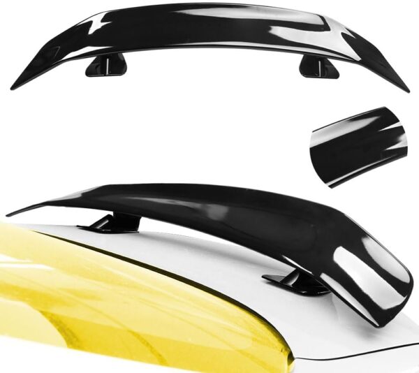Universal Rear Spoiler 46Inch Glossy Rear Trunk Spoiler Wing Universal ABS Lightweight Trunk Lid Spoiler Wing Racing Spoiler
