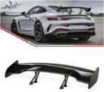 57" Car Rear  Wing Spoiler, ABS & Aluminum Alloy Universal Rear Spoiler with Adjustable Bracket,