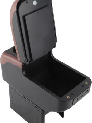 Arm Rest for Universal Car Armrest Box with 6 USB Charging Ports, Double Layer Console Organizer for SUV, Truck, Car -  ()