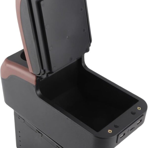 Arm Rest for Universal Car Armrest Box with 6 USB Charging Ports, Double Layer Console Organizer for SUV, Truck, Car - ()