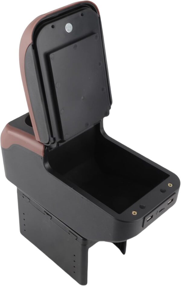 Arm Rest for Universal Car Armrest Box with 6 USB Charging Ports, Double Layer Console Organizer for SUV, Truck, Car -  ()