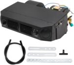 AUTO A/C Air Conditioning Evaporator Assembly Kit 2 Vents 3 Speed 12V Electrical Thermostat 4Max Air Volume 600 CFM, Under-Dash A/C Heating Cooling Unit for Car Truck