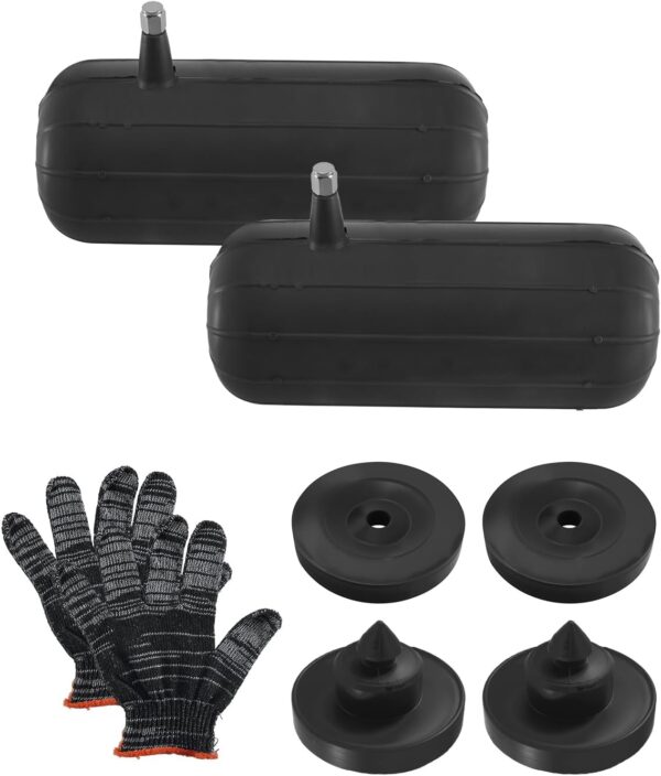 2 PCS Universal Car Rear Suspension Spring Airbag for Sedans SUV Off-Road Vehicle Noise uction System, Rubber Shock Absorber 85×200 Side Nozzle
