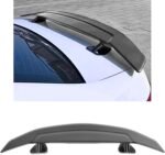 Universal Trunk Spoiler with Reflector Light for Sedan No Drilling Installation Rear Spoiler Wing Compatible with Most Sedan,,Chevy  (47 inch-Matte  Short Legs)
