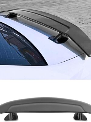 Universal Trunk Spoiler with Reflector Light for Sedan No Drilling Installation Rear Spoiler Wing Compatible with Most Sedan,,Chevy  (47 inch-Matte  Short Legs)