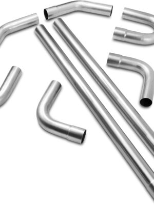 2.25'' Mild Steel Custom Exhaust Kit 16 Gauge Tubing Mandrel Bend Pipe Straight & U-Bend Universal 8PCS