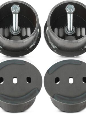 Universal Front Air Ride Bag Brackets Kit Cups 4.5" OD Compatible with Any Cars & Trucks with 4.5" Front Coil Spring Diameter