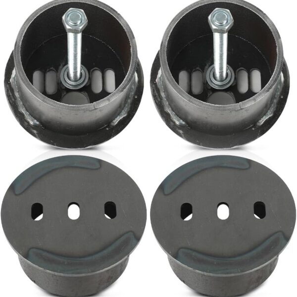 Universal Front Air Ride Bag Brackets Kit Cups 4.5" OD Compatible with Any Cars & Trucks with 4.5" Front Coil Spring Diameter