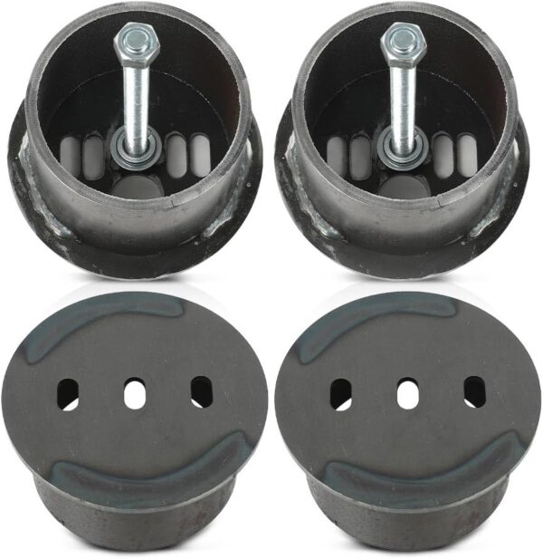 Universal Front Air Ride Bag Brackets Kit Cups 4.5" OD Compatible with Any Cars & Trucks with 4.5" Front Coil Spring Diameter