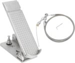 Universal Aluminum Throttle Gas Pedal Assembly with Silver Heavy Duty Cable for Custom Cars, Street Ro & Off-Road Vehicles (2.5x6 Inch)
