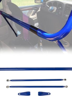 Universal 49" Iron Racing Safety Chassis Seat Belt Harness Rod Bar Compatible With    and more car, Works With All 4 Point 5 Point 6 Point Harness Seat Belt Roll Cage Kit