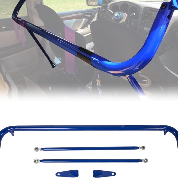 Universal 49" Iron Racing Safety Chassis Seat Belt Harness Rod Bar Compatible With    and more car, Works With All 4 Point 5 Point 6 Point Harness Seat Belt Roll Cage Kit