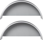 Single Axle Trailer Fenders W/Fender Backs Fits 14" to 16" Wheels - 32" x 9" x 15" Replacement for Car Hauler Trailer Cargo Trailer Utility Trailer Lancape Trailer Steel Round (2Pcs)