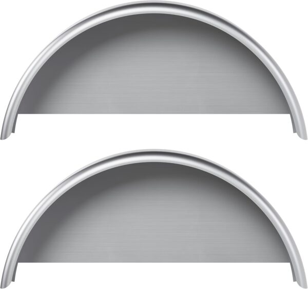 Single Axle Trailer Fenders W/Fender Backs Fits 14" to 16" Wheels - 32" x 9" x 15" Replacement for Car Hauler Trailer Cargo Trailer Utility Trailer Lancape Trailer Steel Round (2Pcs)
