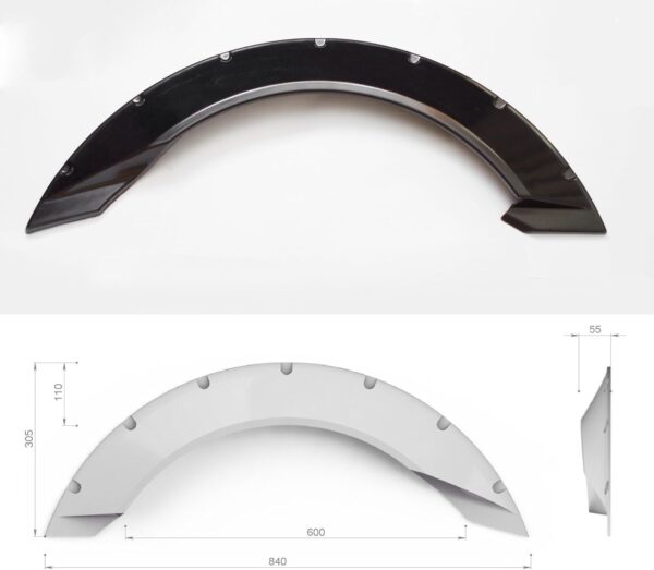Universal fender flares "" 4pcs +2.inch (50mm) Over Fender Flares Wheel Arch Extensions Wide Body Set