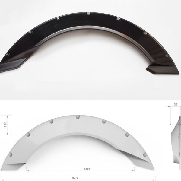 Universal fender flares "" 4pcs +2.inch (50mm) Over Fender Flares Wheel Arch Extensions Wide Body Set