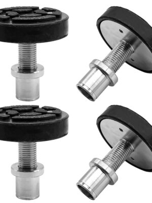4 Pack 35mm Shaft Diameter Car Lift Round Tray Rubber Pa Fit for 2 Post Car Lift, Screw Up Car Lift Feet Pad, Heightening Feet Plus High Car Lift Tray